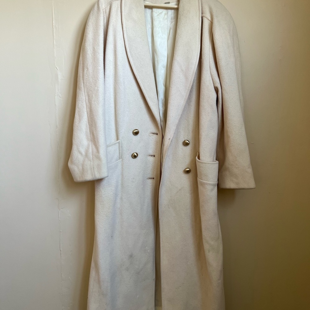 Vintage Cream Trench Coat Classic Style